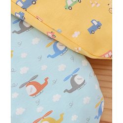 Babyhug 100% Interlock Cotton Baby Swaddle Wrapper Pack of 2 - Rabbit & Rainbow Print|Soft Breathable Fabric| Newborn Swaddling Wrap| Secure Velcro Closure| New Born Essential| Prevents Startle Effect
