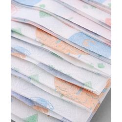 Babyhug Triple Layer Disposable Feeding Bibs Pack of 30| Waterproof| Crumb Catcher Pocket| Travel Friendly| Hygienic & Easy to Wear| Single Use Bibs for 6+ Months Babies