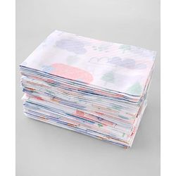 Babyhug Triple Layer Disposable Feeding Bibs Pack of 30| Waterproof| Crumb Catcher Pocket| Travel Friendly| Hygienic & Easy to Wear| Single Use Bibs for 6+ Months Babies