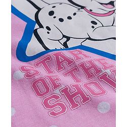 Babyhug Disney Single Jersey Knit Full Sleeves Night Suit With 101 Dalmatians Graphics - Pink