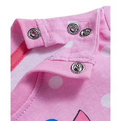 Babyhug Disney Single Jersey Knit Full Sleeves Night Suit With 101 Dalmatians Graphics - Pink