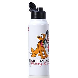 Babyhug Disney Mickey & Friends Stainless Steel Water Bottle - 750ml| Leak Resistant| BPA Free| Rust Proof| Gifting for School Going Boys & Girls| Convenient Flip Cap| Ideal for Home and Outside Use