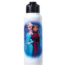 Babyhug Disney Frozen Stainless Steel Water Bottle - 750ml| Leak Resistant| BPA Free| Rust Proof| Gifting for School Going Boys & Girls| Convenient Flip Cap| Ideal for Home and Outside Use