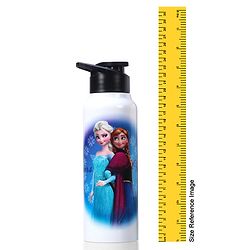 Babyhug Disney Frozen Stainless Steel Water Bottle - 750ml| Leak Resistant| BPA Free| Rust Proof| Gifting for School Going Boys & Girls| Convenient Flip Cap| Ideal for Home and Outside Use
