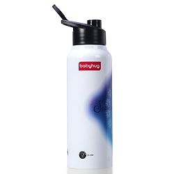 Babyhug Disney Frozen Stainless Steel Water Bottle - 750ml| Leak Resistant| BPA Free| Rust Proof| Gifting for School Going Boys & Girls| Convenient Flip Cap| Ideal for Home and Outside Use
