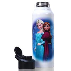 Babyhug Disney Frozen Stainless Steel Water Bottle - 750ml| Leak Resistant| BPA Free| Rust Proof| Gifting for School Going Boys & Girls| Convenient Flip Cap| Ideal for Home and Outside Use