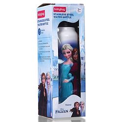 Babyhug Disney Frozen Stainless Steel Water Bottle - 750ml| Leak Resistant| BPA Free| Rust Proof| Gifting for School Going Boys & Girls| Convenient Flip Cap| Ideal for Home and Outside Use
