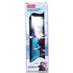Babyhug Disney Frozen Stainless Steel Water Bottle - 750ml| Leak Resistant| BPA Free| Rust Proof| Gifting for School Going Boys & Girls| Convenient Flip Cap| Ideal for Home and Outside Use