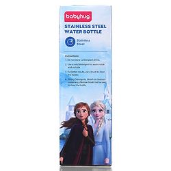 Babyhug Disney Frozen Stainless Steel Water Bottle - 750ml| Leak Resistant| BPA Free| Rust Proof| Gifting for School Going Boys & Girls| Convenient Flip Cap| Ideal for Home and Outside Use