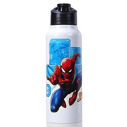 Babyhug Marvel Spiderman Stainless Steel Water Bottle - 750ml| Leak Resistant| BPA Free| Rust Proof| Gifting for School Going Boys & Girls| Convenient Flip Cap| Ideal for Home and Outside Use