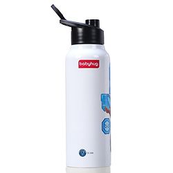 Babyhug Marvel Spiderman Stainless Steel Water Bottle - 750ml| Leak Resistant| BPA Free| Rust Proof| Gifting for School Going Boys & Girls| Convenient Flip Cap| Ideal for Home and Outside Use