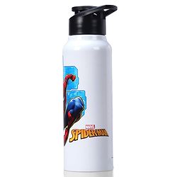 Babyhug Marvel Spiderman Stainless Steel Water Bottle - 750ml| Leak Resistant| BPA Free| Rust Proof| Gifting for School Going Boys & Girls| Convenient Flip Cap| Ideal for Home and Outside Use