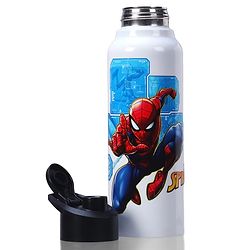 Babyhug Marvel Spiderman Stainless Steel Water Bottle - 750ml| Leak Resistant| BPA Free| Rust Proof| Gifting for School Going Boys & Girls| Convenient Flip Cap| Ideal for Home and Outside Use