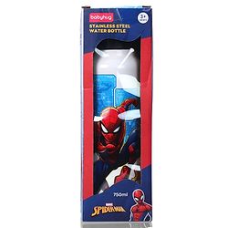 Babyhug Marvel Spiderman Stainless Steel Water Bottle - 750ml| Leak Resistant| BPA Free| Rust Proof| Gifting for School Going Boys & Girls| Convenient Flip Cap| Ideal for Home and Outside Use