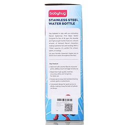 Babyhug Marvel Spiderman Stainless Steel Water Bottle - 750ml| Leak Resistant| BPA Free| Rust Proof| Gifting for School Going Boys & Girls| Convenient Flip Cap| Ideal for Home and Outside Use