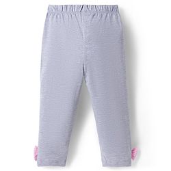 Babyhug Cotton Knit Full Sleeves Night Suit With Polka Dot Print - Pink & Grey
