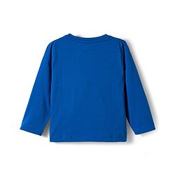 Babyhug Cotton Knit Full Sleeves Night Suit with Jungle Theme Print - Navy Blue