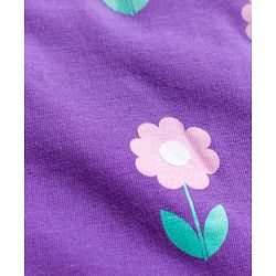 Babyhug Cotton Knit Full Sleeves Co-ords Night Suit with Floral Print - Purple