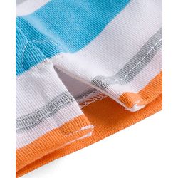 Babyhug Cotton Knit Full Sleeves Striped Polo T-Shirt - Multicolor