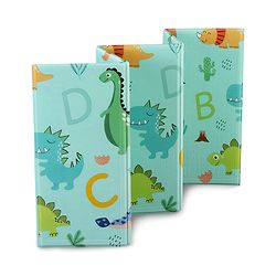 Babyhug Reversible Foldable Dino Theme Learning & Play Floor Mat 180x150 cm|Thickness 8 mm|Waterproof & Soft Foam|Colorful Crawling & Baby Massage Mat|Ideal to Gift|Easy to Fold & Carry| 0-12 Yrs|BIS
