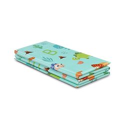 Babyhug Reversible Foldable Dino Theme Learning & Play Floor Mat 180x150 cm|Thickness 8 mm|Waterproof & Soft Foam|Colorful Crawling & Baby Massage Mat|Ideal to Gift|Easy to Fold & Carry| 0-12 Yrs|BIS