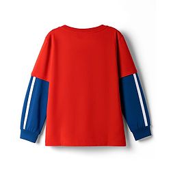Babyhug Cotton Knit Full Sleeves T-Shirt With Animal Print - Red