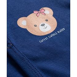 Babyhug 100% Cotton Front Open Jhablas With Animal Print Pack Of 3 - Navy Blue Red & Cream
