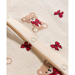 Babyhug 100% Cotton Front Open Jhablas With Animal Print Pack Of 3 - Navy Blue Red & Cream