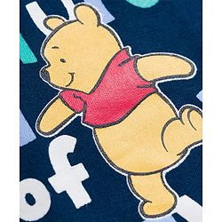 Babyhug Disney Single Jersey Knit Half Sleeves Shorts Night Suit With Winnie & Friends Print - Navy Blue