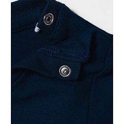Babyhug Disney Single Jersey Knit Half Sleeves Shorts Night Suit With Winnie & Friends Print - Navy Blue