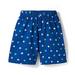 Babyhug Disney Single Jersey Knit Half Sleeves Shorts Night Suit With Winnie & Friends Print - Navy Blue