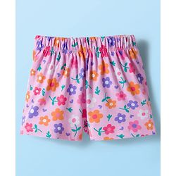 Babyhug Disney Single Jersey Knit Half Sleeves Shorts Night Suit With Winne & Friends Graphics - White