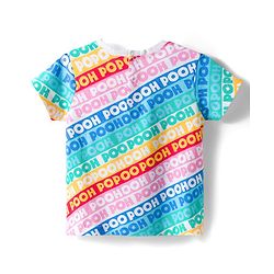 Babyhug Disney Single Jersey Knit Half Sleeves Shorts Night Suit With Winnie The Pooh Graphics - Light Blue