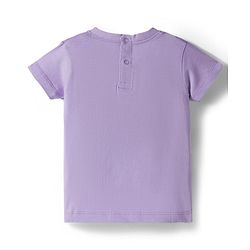 Babyhug Disney Single Jersey Knit Half Sleeves Shorts Night Suit With Marie Graphics - Lavender