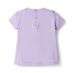 Babyhug Disney Single Jersey Knit Half Sleeves Shorts Night Suit With Marie Graphics - Lavender