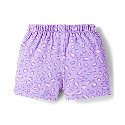 Babyhug Disney Single Jersey Knit Half Sleeves Shorts Night Suit With Marie Graphics - Lavender