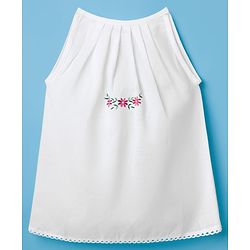 Babyhug Poplin Woven Back Tie Knot Jhablas With Floral Print Pack Of 3 - White