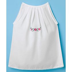 Babyhug Poplin Woven Back Tie Knot Jhablas With Floral Print Pack Of 3 - White