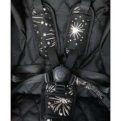 Babyhug Auto-fold Baby Stroller with Concealed Linked Brake - Black| One-Hand Compact Fold|  5-Point Harness| Shock Absorbing Wheels| Travel-Friendly| 0-3 Years Boys & Girls| Reclining Seat| PU Handle