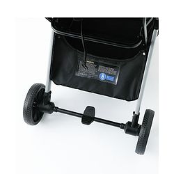 Babyhug Auto-fold Baby Stroller with Concealed Linked Brake - Black| One-Hand Compact Fold|  5-Point Harness| Shock Absorbing Wheels| Travel-Friendly| 0-3 Years Boys & Girls| Reclining Seat| PU Handle
