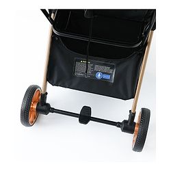 Babyhug Auto-fold Baby Stroller with Concealed Linked Brake - Black| One-Hand Compact Fold|  5-Point Harness| Shock Absorbing Wheels| Travel-Friendly| 0-3 Years Boys & Girls| Reclining Seat| PU Handle