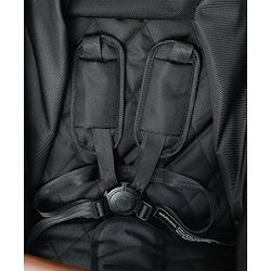 Babyhug Auto-fold Baby Stroller with Concealed Linked Brake - Black| One-Hand Compact Fold|  5-Point Harness| Shock Absorbing Wheels| Travel-Friendly| 0-3 Years Boys & Girls| Reclining Seat| PU Handle