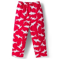 Babyhug Cotton Knit Full Sleeves Co-ords Night Suit With Shark Print - Red