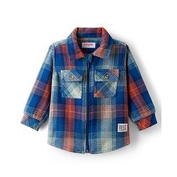 Babyhug Cotton Woven Full Sleeves Checks Shirt - Blue