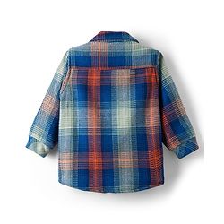 Babyhug Cotton Woven Full Sleeves Checks Shirt - Blue