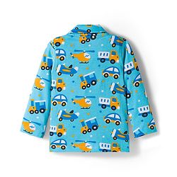 Babyhug Cotton Knit Full Sleeves Co-ords Night Suit With Vehicle Print - Blue
