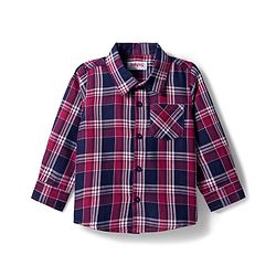 Babyhug Cotton Woven Full Sleeves Shirt With Checks - Red