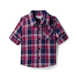Babyhug Cotton Woven Full Sleeves Shirt With Checks - Red