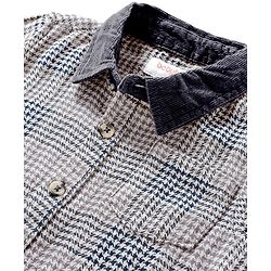 Babyhug 100% Cotton Woven Full Sleeves Shirt With Checks - Black