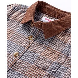Babyhug Cotton Woven Full Sleeves Checkered Shirt - Multicolour